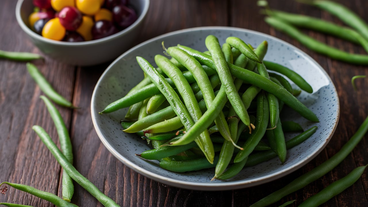 Sweet and savory green beans Bacon and green beans Green bean casserole Glazed green beans Brown sugar green beans
